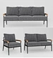 three seat metal frame sofa chair